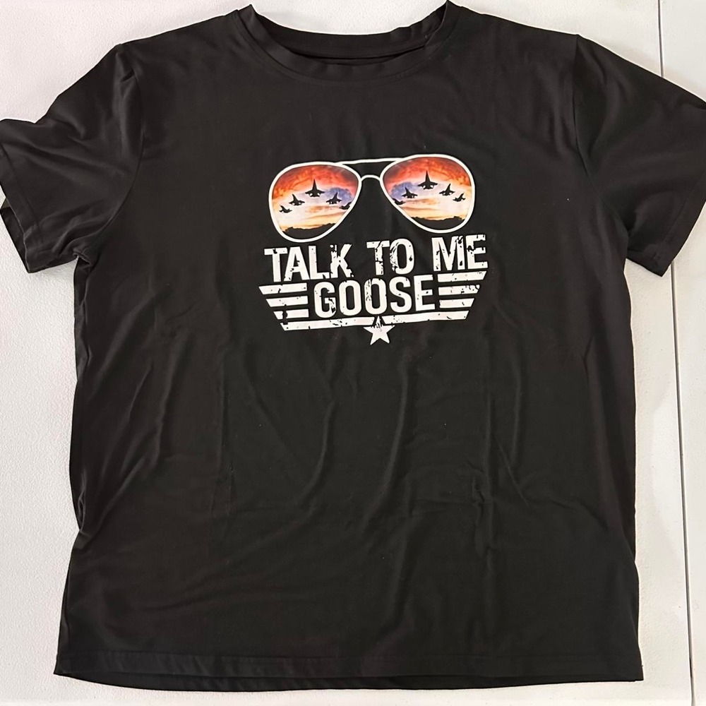 Talk to me goose black t-shirt size XL